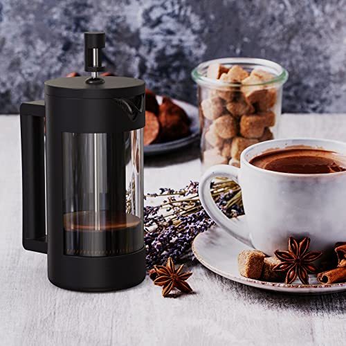 French Press Coffee Maker – BPA-Free, Rust-Free & Dishwasher Safe French Coffee Press for Tea & Frothed Milk, Medium Size, 12 Oz & 21 Oz