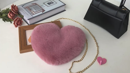 Love Bags For Women Plush Chain Shoulder Bags Valentine's Day Party Bag